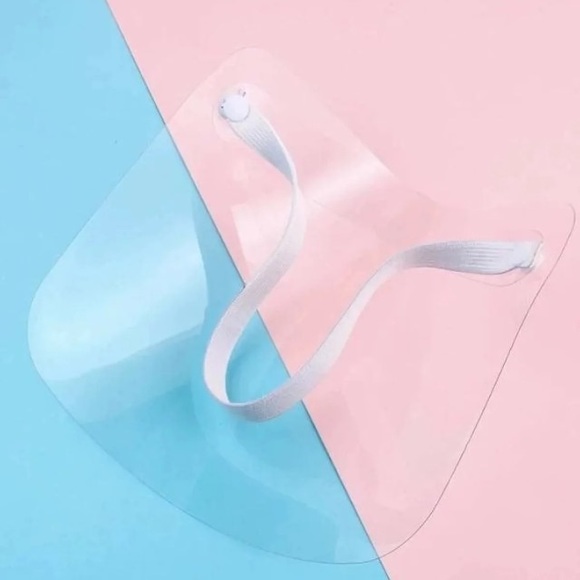 Plastic Full Face Mask Snaps On Sides Cotton Straps - Picture 7 of 7